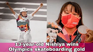 japan's 13-year-old Nishiya wins Olympics skateboarding gold