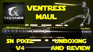 COMPLETING MY MAUL COLLECTION! | TXQ's Ventress/Maul SN Pixel V-4 Lightsaber Unboxing and Review