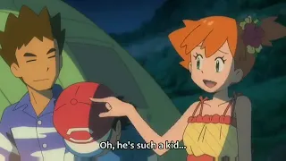 Ash misty and Brock sleep together. Pokemon sun and moon deleted scene