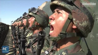 Xi Jinping inspects troops at Zhurihe training base in N China