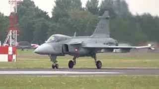 Swedish Air Force Saab Gripen Solo Display @ RIAT 13-07-2014