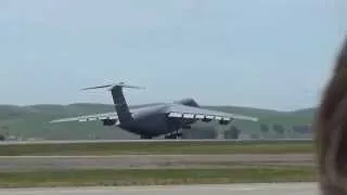 C5B galaxy and C5M super galaxy take off  travis AFB.