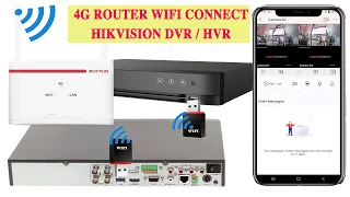 Hikvision dvr hvr wifi dongle connect 4g sim router setup, CPPLUS 4G Modem connect wifi hikvsion DVR