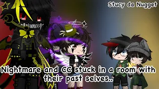 CC and Nightmare stuck in a room with their past selves [GCMM] {Chris x Nightmare}
