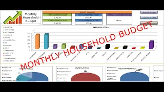 MONTHLY HOUSEHOLD BUDGET/EXCEL SPREADSHEET