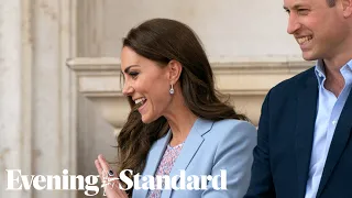 William and Kate view first official joint portrait of themselves at Cambridge museum