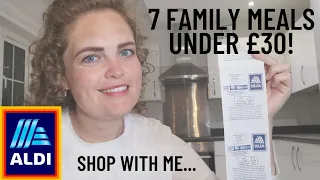 ALDI Family Grocery Haul | 7 Healthy, Balanced Meals for 4 under £30 | Mealplan & Prices