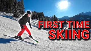 I Learnt to Ski in 4 hours - ft. crashing into a wall...