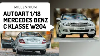 QUICK LOOK AT AUTOART MILLENIUM MERCEDES BENZ C CLASS W204 #autoartmodels #cclass #w204 #diecastcar