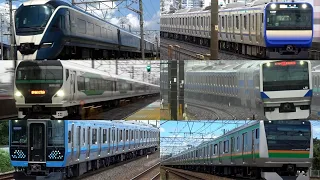 JR東日本のいろんな電車が高速通過！ JR East Railway High speed passing.