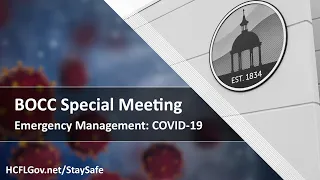 BOCC Special Meeting: Emergency Management for COVID-19 - 08.13.2020