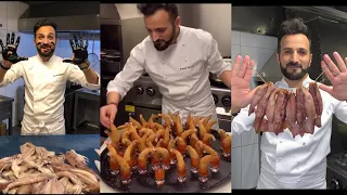 Calamari and shrimp show by FARUK CHEF  🦐🦑 #farukchef