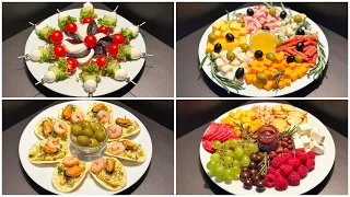 SNACK PLATE for your guests! 4 options for beautiful serving of cheeses and meats for the holiday!