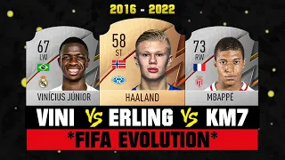 Haaland VS Mbappe VS Vinicius JR FIFA EVOLUTION! 😢💔 FIFA 16 - FIFA 22