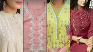 Embroidered neck design || Embroidery neck design with lace and loops || Easy Ideas with Zahra