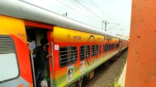 Sapt kranti express crossing Nandan kanan express | train race | #railway #raone #ravan