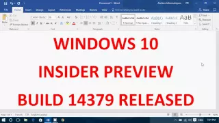 Windows 10 Insider preview Build 14379 Available june 30th 2016 Review later today