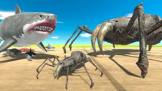 Spider is Growing VS Aquatics - Animal Revolt Battle Simulator