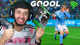 JOGUEI FC 24 ONLINE PELA PRIMEIRA VEZ! 😡 (quebrei tudo)