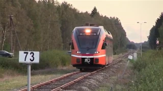 Пярнуские поезда близ ст. Лелле / Pärnu trains near Lelle station