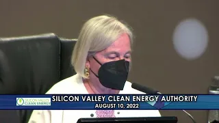 SVCEA Board of Directors Meeting - August 10, 2022 (Live Streamed Version)