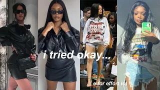 i recreated rihanna's outfits for a week