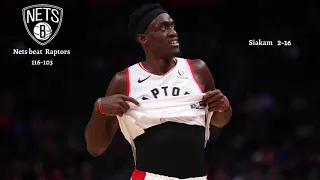 RAPTORS LOSE 116-103 TO THE NETS | SIAKAM GOES 2-16 | GAME RECAP