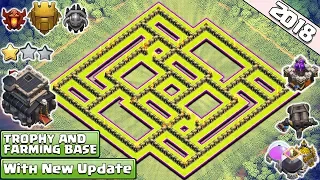 NEW!! BEST TOWN HALL 9 (TH9) FARMING/TROPHY BASE 2018! TH9 HYBRID BASE 2018!! - CLASH OF CLANS