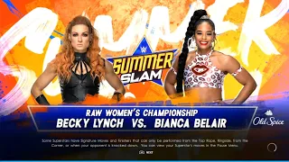 Becky Lynch VS Bianca Belair | WWE Raw Womens Championship |wwe 2k22 #wwe #wwe2k22