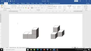 How to make stacked cubes in Microsoft Word
