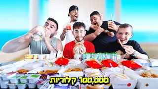 אכלנו 100,000 קלוריות תוך שעה! (אתגר כל התפריט של מקדונלד'ס)