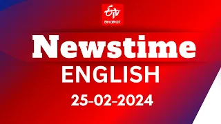 ETV Bharat Newstime 25-02-2024, PM Modi In Gujarat | Mann Ki Baat | Dhruv Jurel | IND vs ENG Test