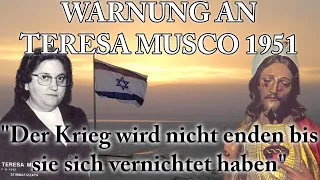 “Ich will euch vom dritten Geheimnis von Fatima erzählen” I Teresa Musco I Krieg im heiligen Land