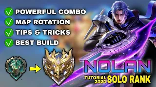 NOLAN Solo Rank Tutorial & Guide 2024 (English): Combo Skills, Best Build, Tips & Tricks | MLBB