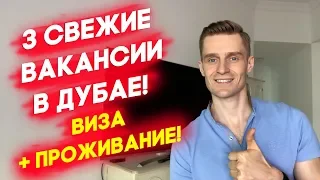 ПРЕДЛАГАЕМ РАБОТУ В ДУБАЕ! 3 НОВЫЕ ВАКАНСИИ! ВИЗА + ПРОЖИВАНИЕ!