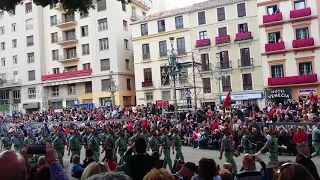 Desfile Legión Española en Málaga.  Alameda principal. Semana Santa 2018. 29/03/2018
