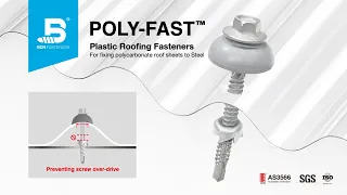 BDN Fasteners® Polycarbonate Roof Fasteners - POLY-FAST™ (For Steel)