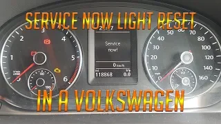 RESET service now light on a volkswagen vw DIY TUTORIAL