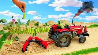 diy tractor plowing for the cultivation of peas | most creative scientific project | Mini Tractor