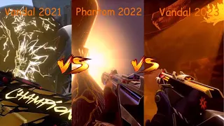 All Valorant Champions Weapons | 2021 vs 2022 vs 2023 Gameplay