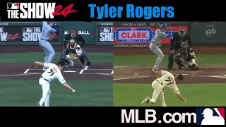 ⚾️  Tyler Rogers - MLB the Show 24 vs Real Game Pitching Motion