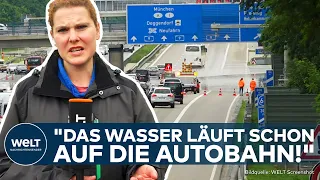 HOCHWASSER IN SÜDDEUTSCHLAND: Vollsperrung der A9! "Massiver Stau!" Dammbruch bei Baar-Ebenhausen!