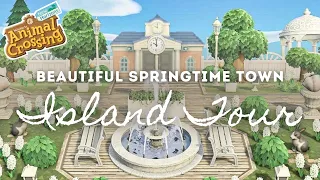 BEAUTIFUL SPRINGTIME TOWN ISLAND TOUR | Animal Crossing New Horizons