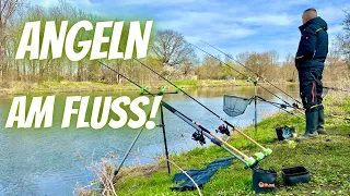 Feedern am Fluss bei starker Strömung!