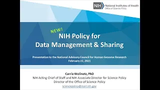 Final NIH Policy on Data Management and Sharing