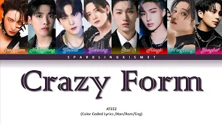 ATEEZ (에이티즈) - 'Crazy Form (미친 폼)' Lyrics (Color Coded Lyrics)