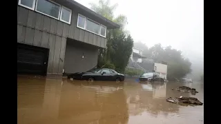 SkyFOX Video: Storm triggers landslides, sinkholes, floodwaters across LA area