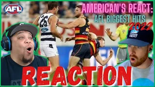 AMERICAN REACTS TO THE BIGGEST HITS IN THE AFL 2022 || REAL FANS SPORTS