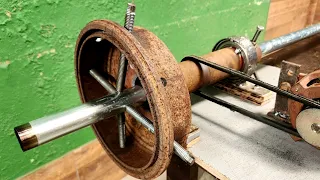 TORNO caseiro mais simples de ser feito [ homemade lathe ]