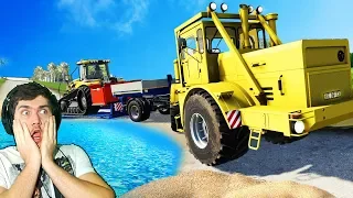 ЗАСТРЯЛ ПРИЦЕП С ТРАКТОРОМ - БУДЕМ ВЫТАСКИВАТЬ - FARMING SIMULATOR 19